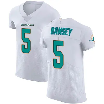 Men's Elite Jalen Ramsey Miami Dolphins White Vapor Untouchable Jersey