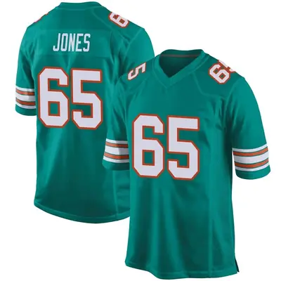 Men's Game Robert Jones Miami Dolphins Aqua Alternate Jersey