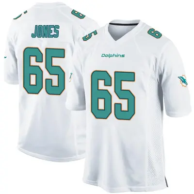 Men's Game Robert Jones Miami Dolphins White Jersey