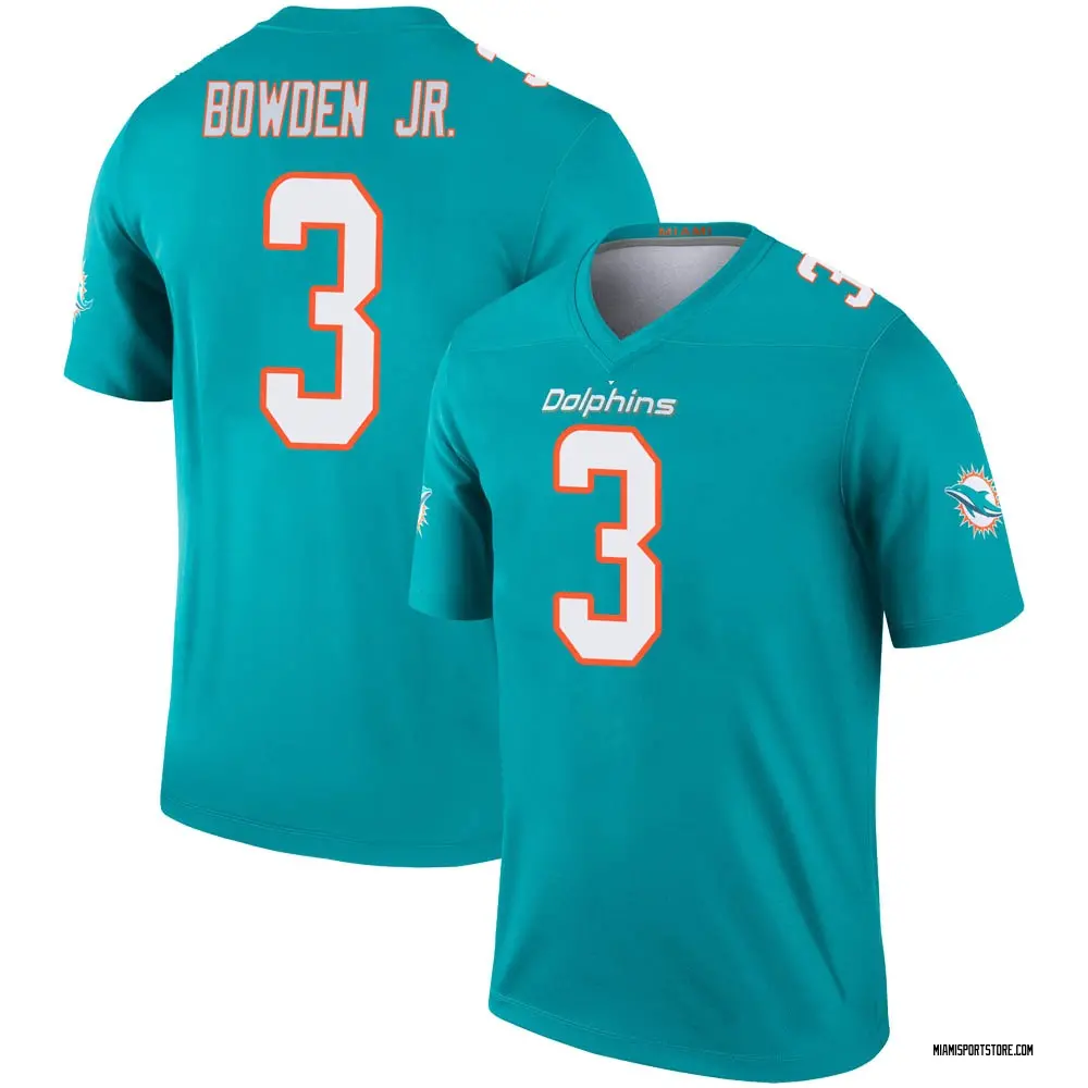 Men's Legend Lynn Bowden Jr. Miami Dolphins Aqua Jersey - Dolphins Store