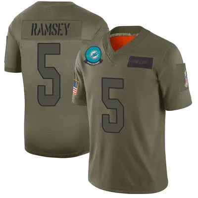 Men's Limited Jalen Ramsey Miami Dolphins Camo 2019 Salute to Service Jersey