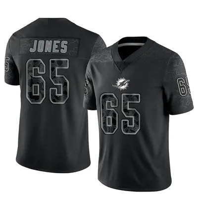 Men's Limited Robert Jones Miami Dolphins Black Reflective Jersey