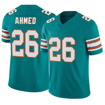 Salvon Ahmed Miami Dolphins Men's Name & Number Logo Long Sleeve T-Shirt -  Ash