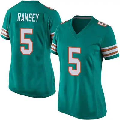 Women's Game Jalen Ramsey Miami Dolphins Aqua Alternate Jersey