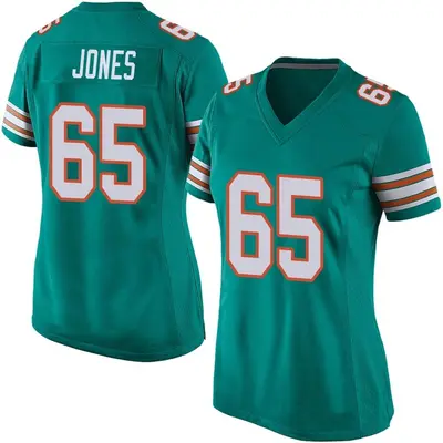 Women's Game Robert Jones Miami Dolphins Aqua Alternate Jersey