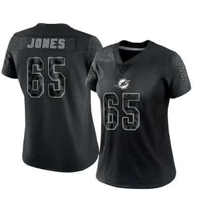 Women's Limited Robert Jones Miami Dolphins Black Reflective Jersey