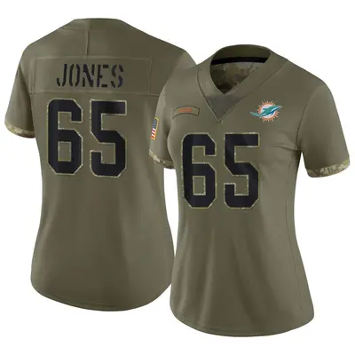 Women's Limited Robert Jones Miami Dolphins Olive 2022 Salute To Service Jersey