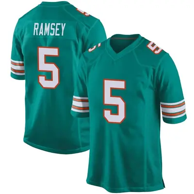 Youth Game Jalen Ramsey Miami Dolphins Aqua Alternate Jersey